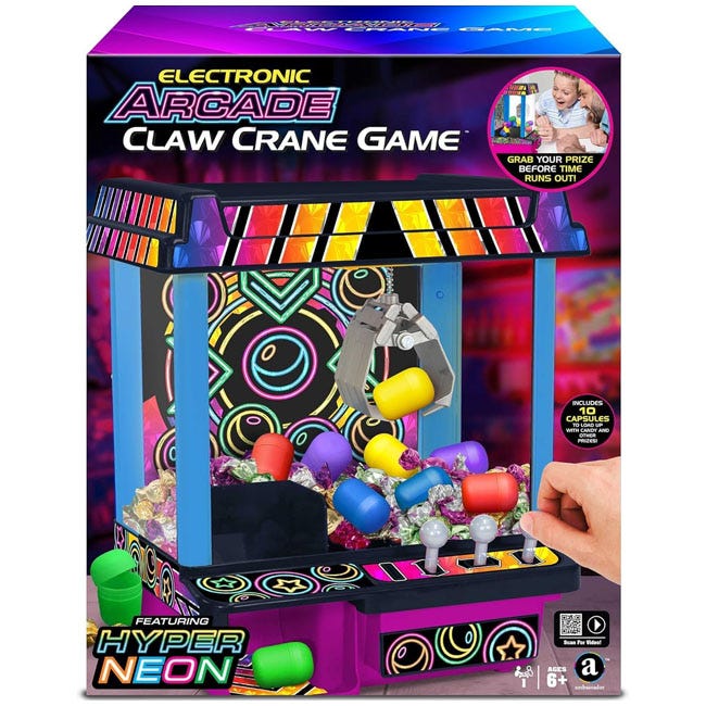 MERCHANT AMBASSADOR ELECTRONIC CLAW CRANE HYPER NEON GAME