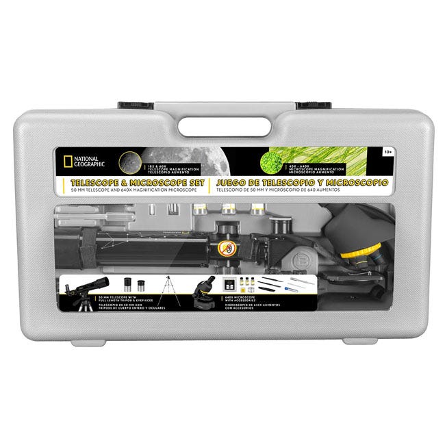 NATIONAL GEOGRAPHIC 50MM TELESCOPE AND 640X MICROSCOPE SET