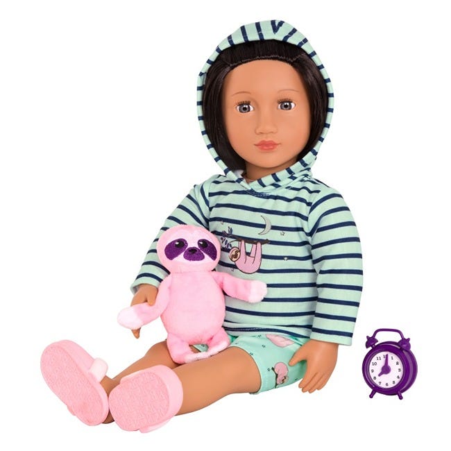 OUR GENERATION SLOTH PAJAMA DELUXE OUTFIT