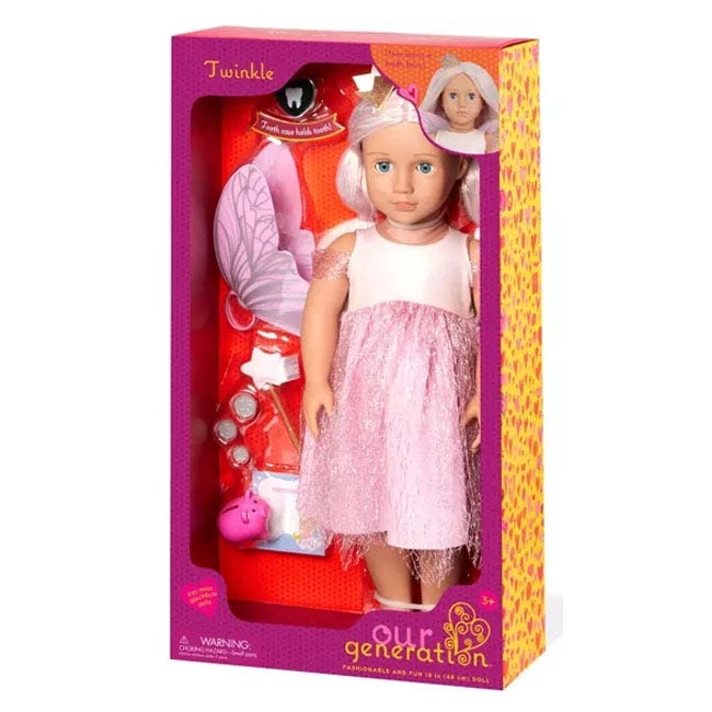 OUR GENERATION TWINKLE ACTIVITY TOOTH FAIRY DOLL