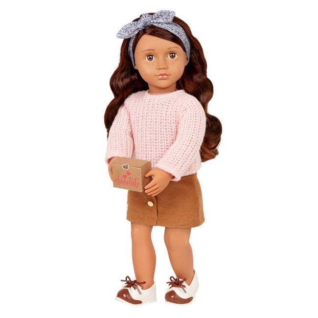OUR GENERATION COCO 18-INCH POSABLE BAKER DOLL AND STORYBOOK