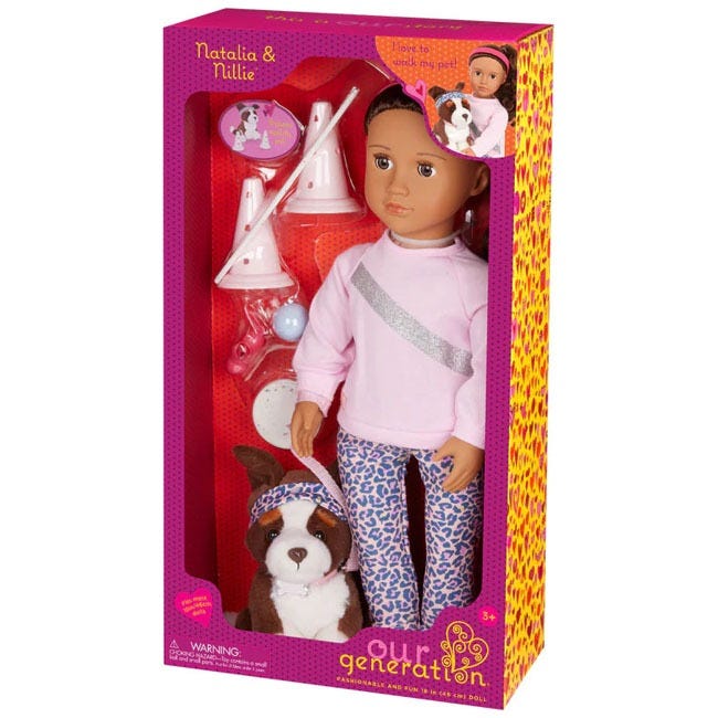 OUR GENERATION NATALIA AND NILLIE PET TRAINING SET DOLL