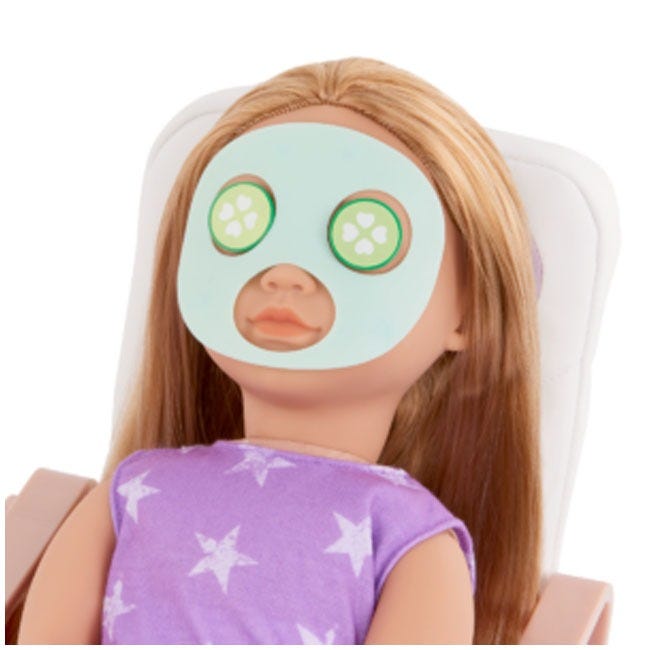 OUR GENERATION SERAFINA POSABLE SPA DAY & STORYBOOK SET DOLL