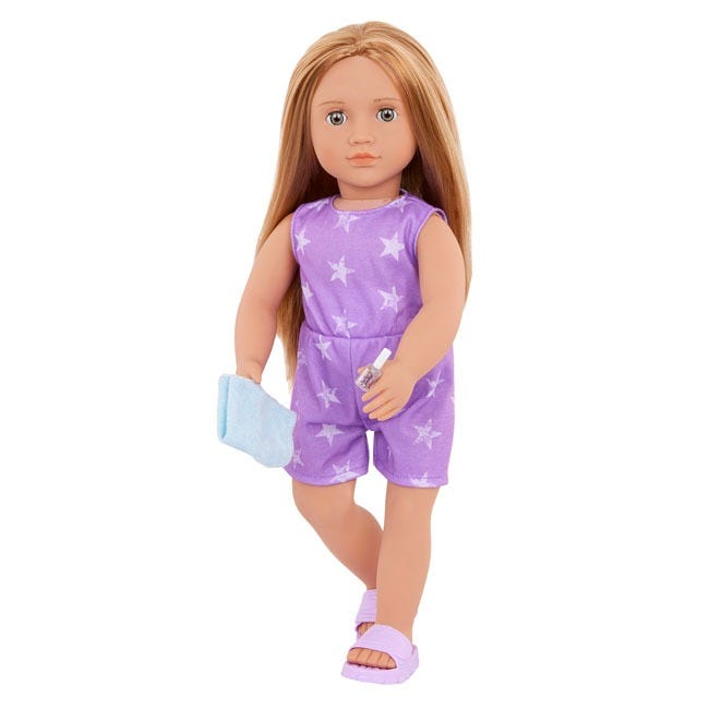 OUR GENERATION SERAFINA POSABLE SPA DAY & STORYBOOK SET DOLL