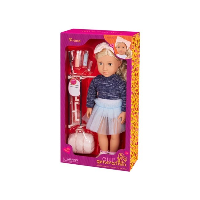 OUR GENERATION LALKA BALLERINA PRIMA WITH ACCESSORIES DOLL
