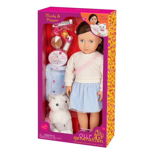 OUR GENERATION MINDY AND PEPPER 18-INCH PET PLUSH KITTEN SET