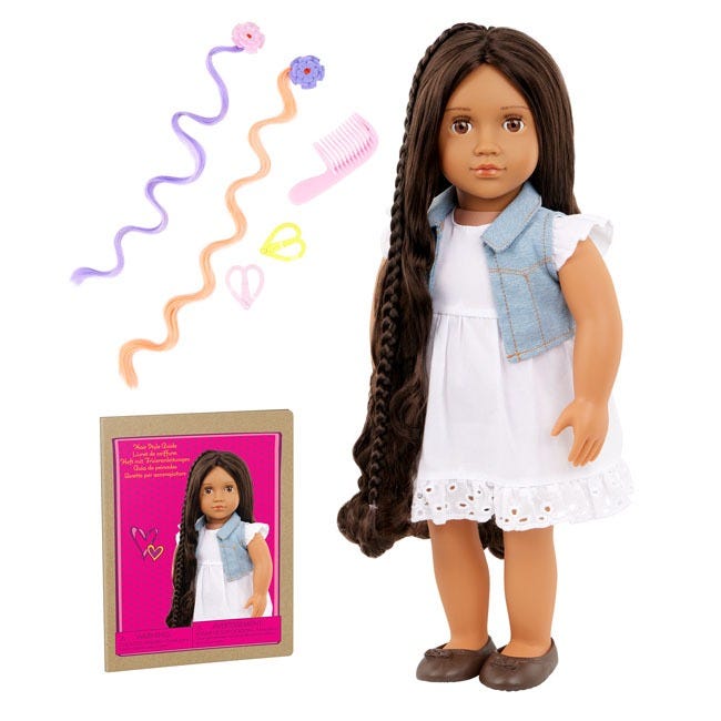 OUR GENERATION PERLA HAIR GROW WITH EXTENDABLE BRAID DOLL