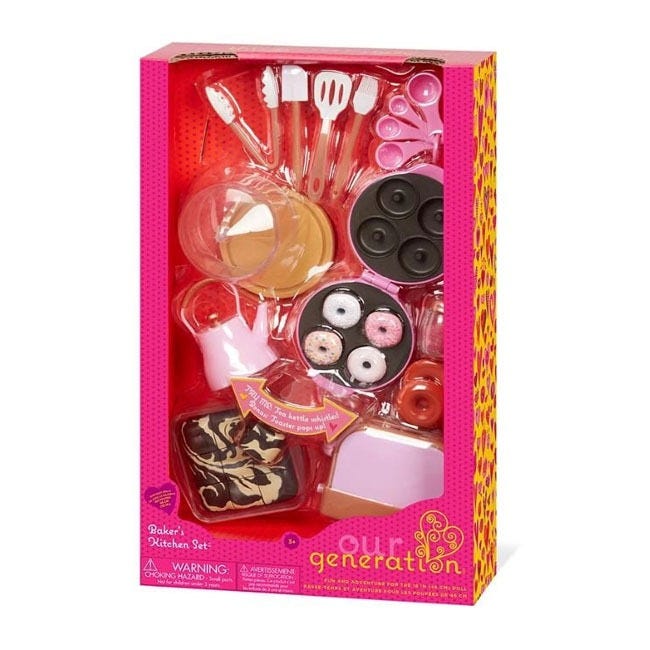 OUR GENERATION BAKERS KITCHEN WITH TOASTING KETTLE PLAYSET