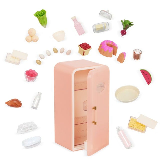 OUR GENERATION PERFECTLY FRESH MINI FRIDGE & FOOD PLAYSET