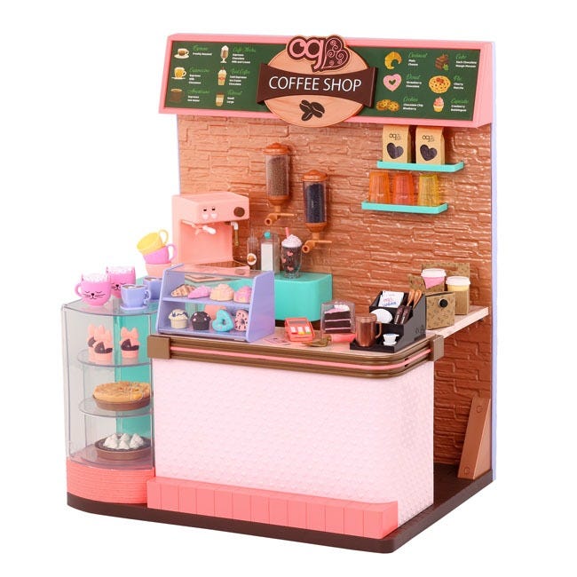 OUR GENERATION LOVE U LATTE COFFEE SHOP PLAYSET
