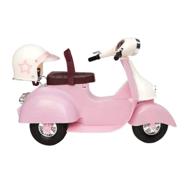 OUR GENERATION PINK AND IVORY SCOOTER