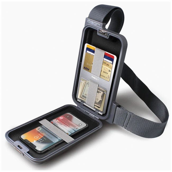 OGON PHONE SLING BAG AND WALLET ANODISED ALUMINUM BLACK