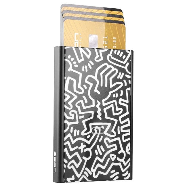 OGON SLIDER SMART WALLET KEITH HARING WHITE