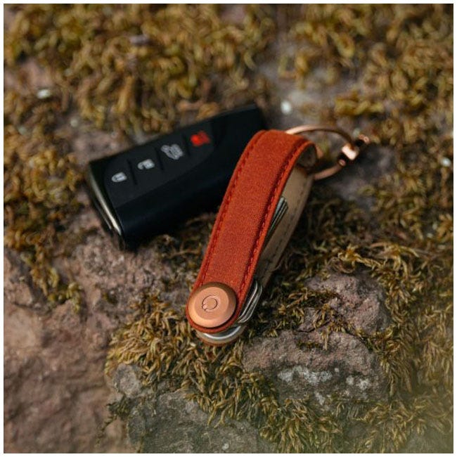 ORBITKEY ORGANISER WAXED CANVAS BRICK RED