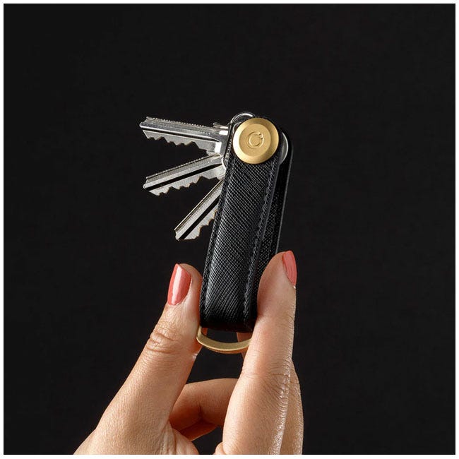 ORBITKEY ORGANISER SAFFIANO LIQUORICE BLACK