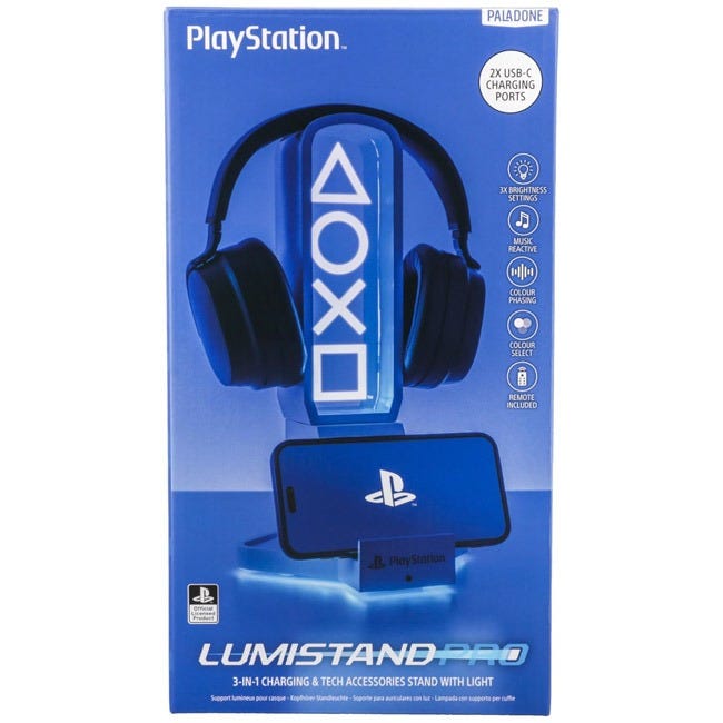 PALADONE PLAYSTATION DESK HEADPHONE STAND WITH LIGHT