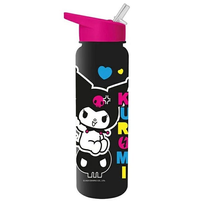 PYRAMID KUROMI  PUNK VIBES  PLASTIC DRINKS BOTTLE