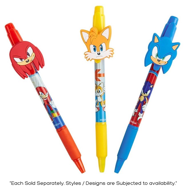 PYRAMID SONIC THE HEDGEHOG ERASABLE INK GEL PENS