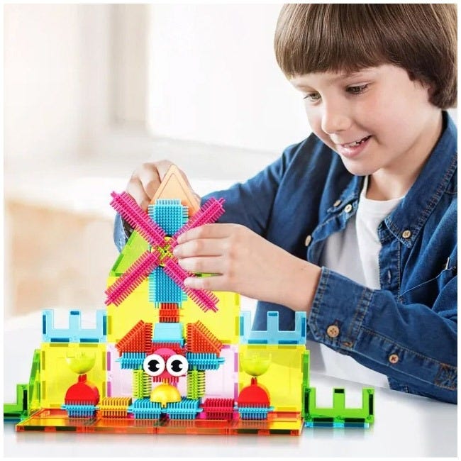 PICASSO MAGNETIC TILES WITH HEDGEHOG BUILDING BLOCK 75PCS