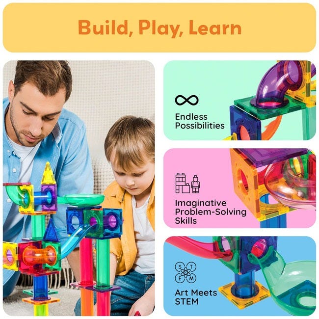 PICASSO MAGNETIC MARBLE RUN 100PCS