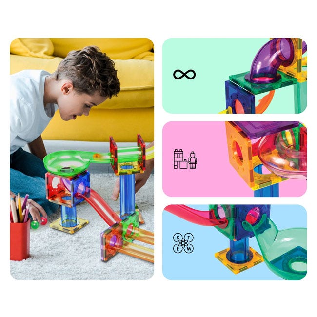 PICASSO MAGNETIC MARBLE RUN 50PCS