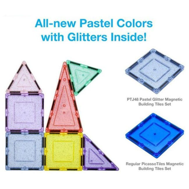 PICASSO MAGNETIC PASTEL GLITTER 48PCS
