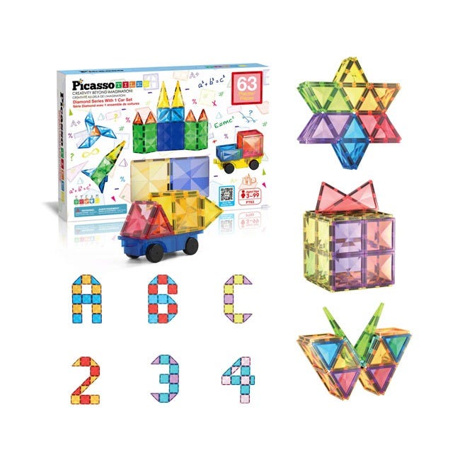 PICASSO MAGNETIC BRICKS AND TILES 63-PCS