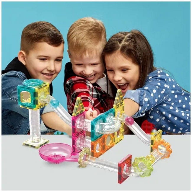 PICASSO MAGNETIC MINI DIAMOND MARBLE RUN TRACK SET 45PCS