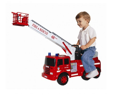 PLAY GO JUNIOR FIRE FIGHTER RIDE ON BATTERY OPERATED
