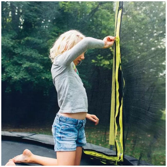 PLUM 14FT WAVE SPRINGSAFE TRAMPOLINE & ENCLOSURE WITH LADDER