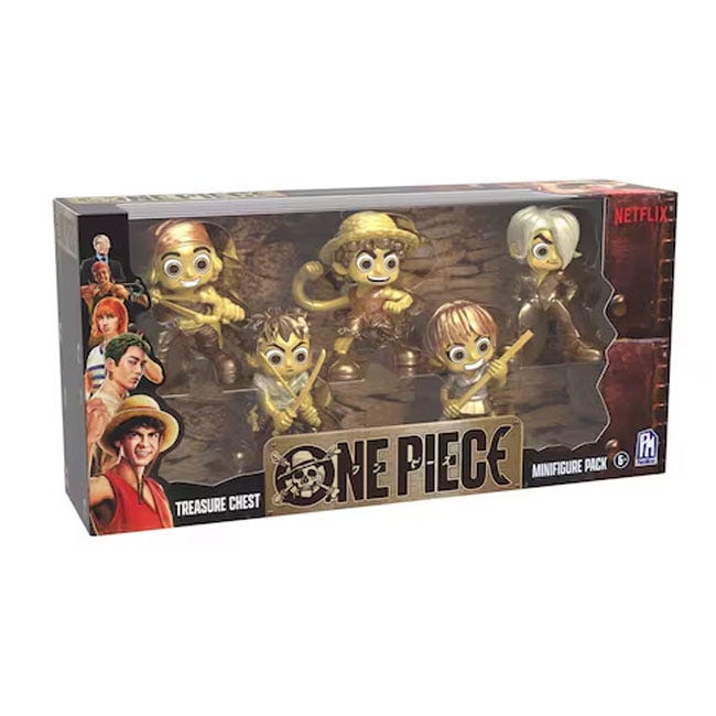 ONE PIECE MINI FIGURE COLLECTABLE STRAW HAT 5-PACK