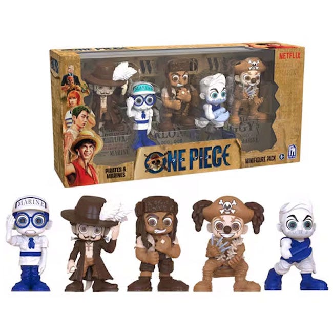 ONE PIECE COLLECTABLE PIRATES AND MARINES 5-PACK