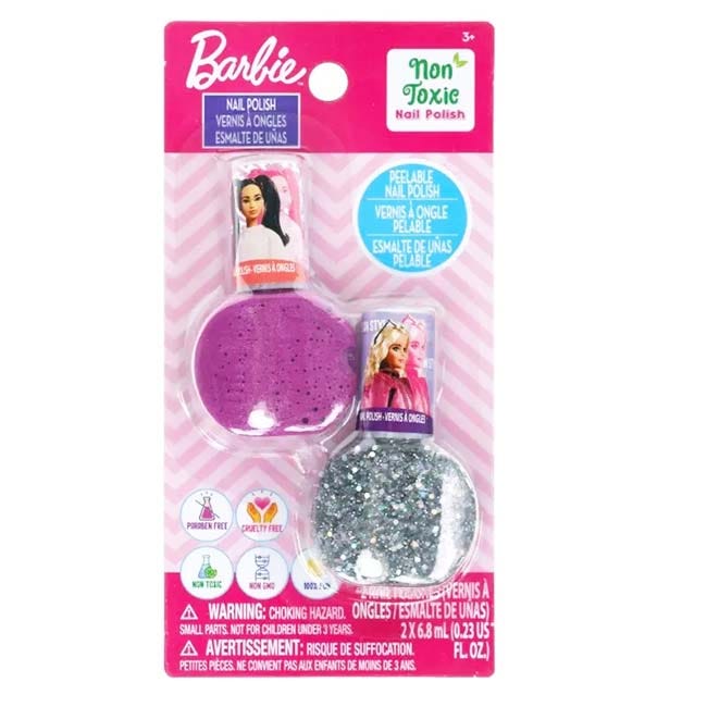 TOWNLEY GIRL BARBIE 2-PACK NON TOXIC NAIL POLISH