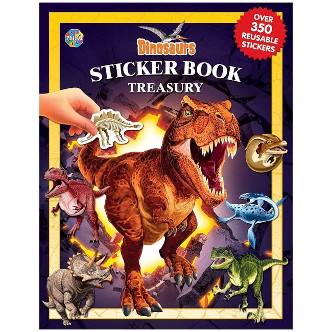 PHIDAL DINOSAUR TREASURY STICKER BOOK
