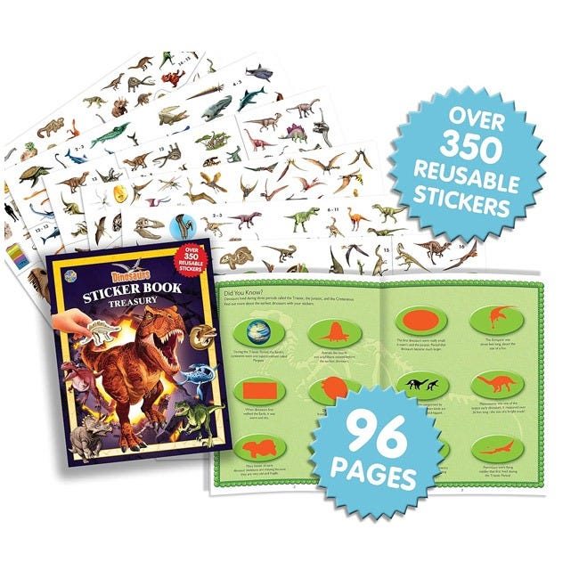PHIDAL DINOSAUR TREASURY STICKER BOOK