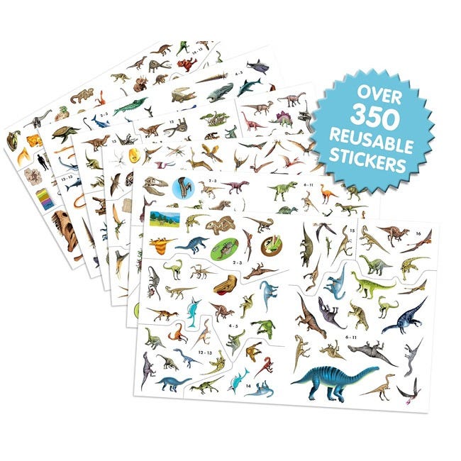 PHIDAL DINOSAUR TREASURY STICKER BOOK
