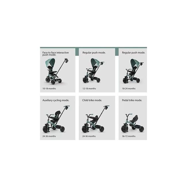 QPLAY ELITE PLATINUM 6-IN-1 TRICYCLE-GREEN