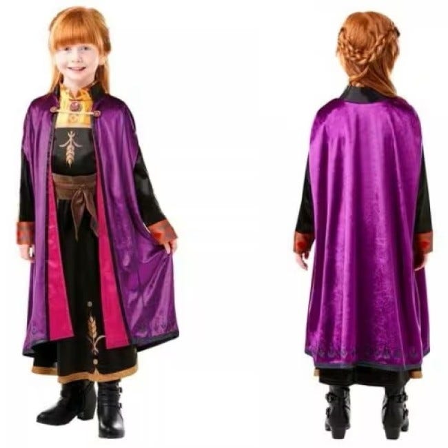 RUBIES COSTUME DISNEY FROZEN 2 ANNA TRAVEL DRESS - SMALL