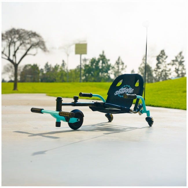 RAZOR CRAZY CART SHUFFLE BLACK/TEAL RIDE-ON