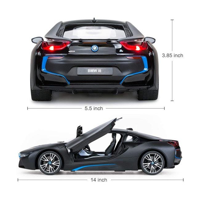 RASTAR REMOTE CONTROL-1:14 BMW I8 WITH MANUAL DOORS