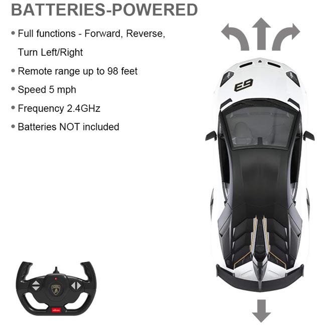 RASTAR REMOTE CONTROL-1:14 LAMBORGHINI AVENTADOR SVJ WHITE