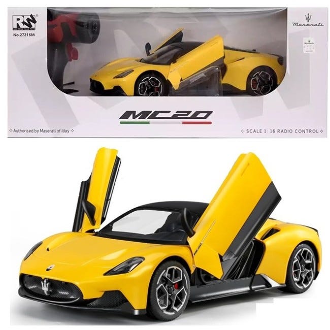 1:12 RW SCALE MASERATI MC20 BATTERY-BODY: 7.2V RECHARGEABLE 