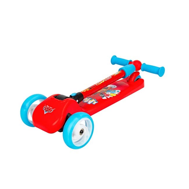 SPARTAN 3-WHEEL LED FOLDING SCOOTER - DISNEY CARS