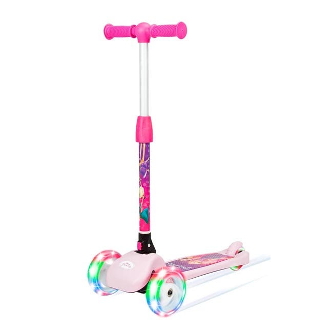 SPARTAN 3-WHEEL LED FOLDING SCOOTER - DISNEY PRINCESS