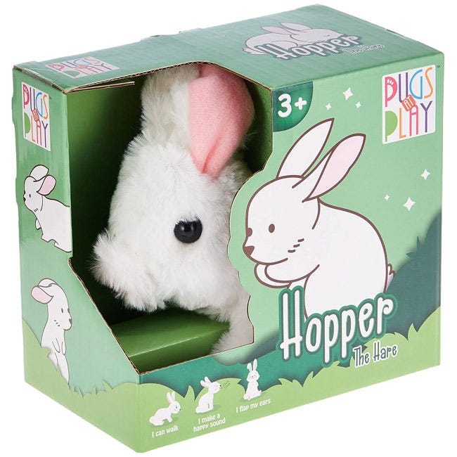 PUGS AT PLAY HOPPER JUMPING RABBIT