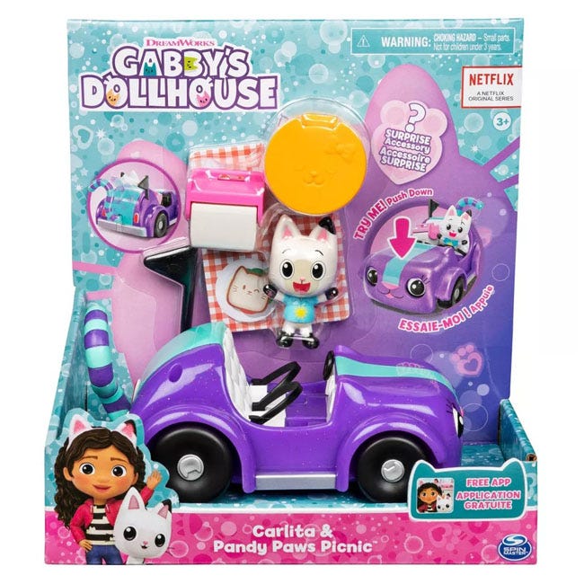 GABBY'S DOLLHOUSE CARLITA AND PANDY PAWS PICNIC