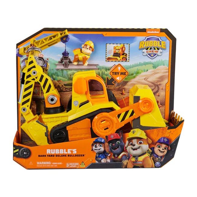 PAW PATROL RUBBLE AND CREW DELUXE BULLDOZER VEHICLE