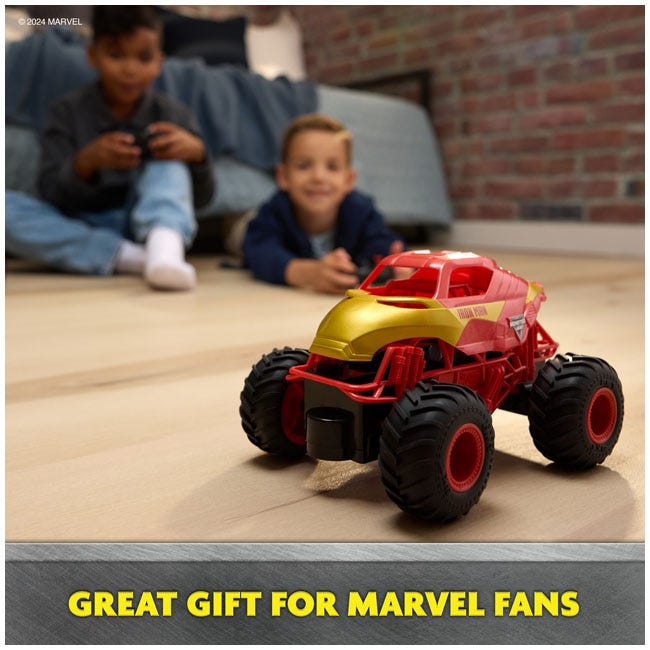 MONSTER JAM MARVEL IRON MAN RC MONSTER TRUCK  1:24