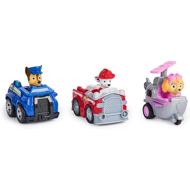 PAW PATROL DELUXE RESCUE RACERS TRIPLE PACK