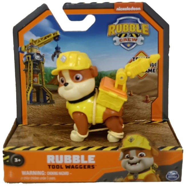PAW PATROL RUBBLE AND CREW FIGURE 1 PACK ASSORTED